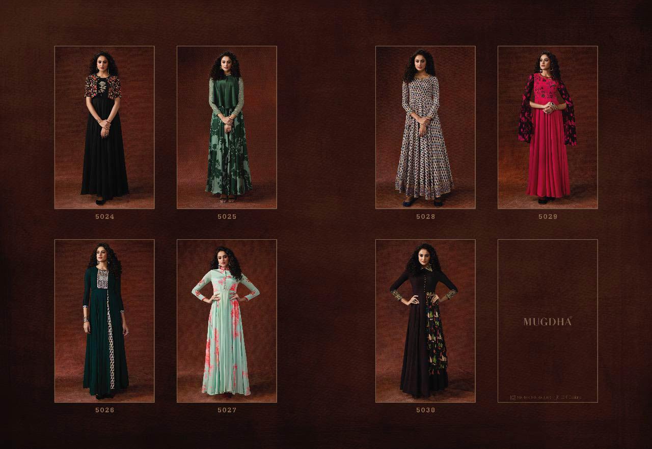 Mugdha Elite Vol-3 Silk Georgette Gown Sets Mugdha Elite Vol-3 Silk Georgette Gown Sets